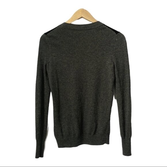 J Crew Crew Neck Wool Blend Sweater with Lace - Picture 3 of 14